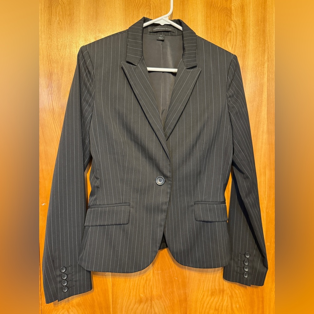 Express Black Pinstripe Blazer